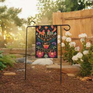 Chinga La Migra Spring Garden Flag