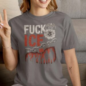 F*CK ICE Breaking Chains T-Shirt – Anti ICE Protest Shirt – Immigration Rights Activist Tee – Political Statement Protest Apparel – Abolish ICE Protest Clothing
