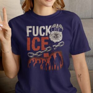 F*CK ICE Breaking Chains T-Shirt – Anti ICE Protest Shirt – Immigration Rights Activist Tee – Political Statement Protest Apparel – Abolish ICE Protest Clothing
