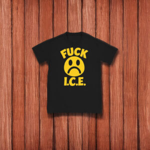 Fuck ICE Sad Face T-Shirt – Anti ICE Protest Shirt – Immigrant Rights Activist Tee – Political Statement Shirt