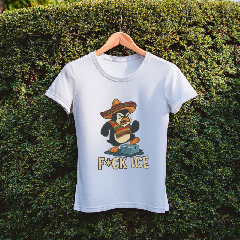 Abolish ICE Angry Penguin Tee