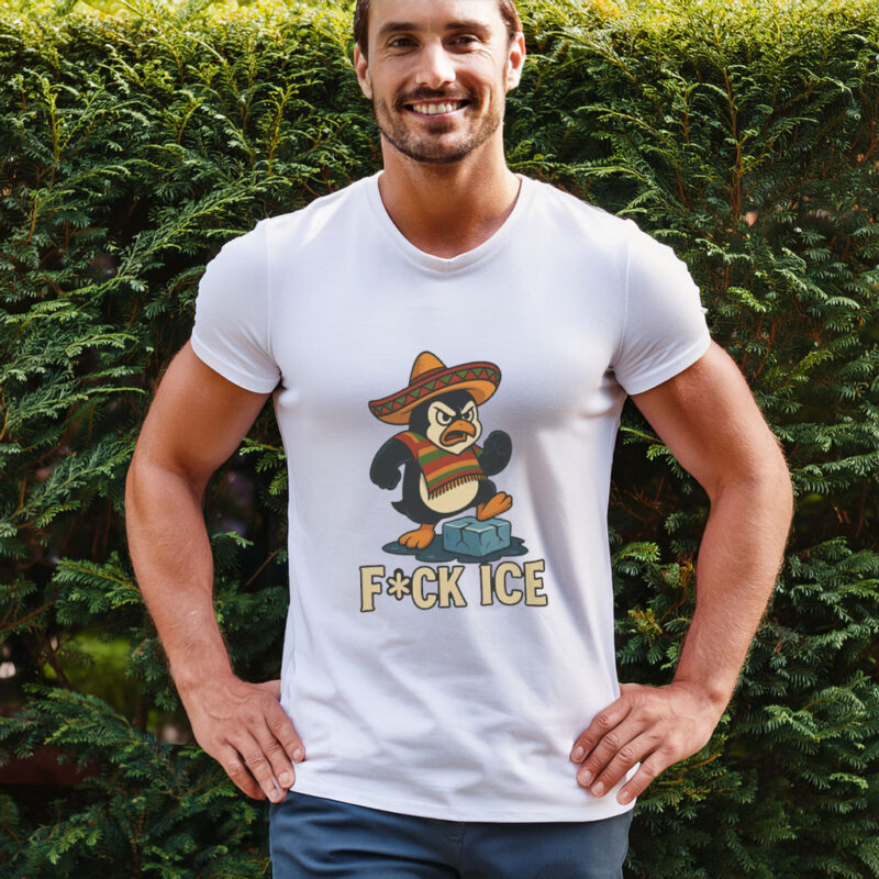 Abolish ICE Angry Penguin Tee