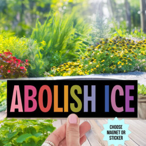 Abolish ICE Car Magnet Bumper Sticker