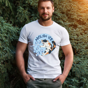 Abolish ICE Cat Graphic Tee