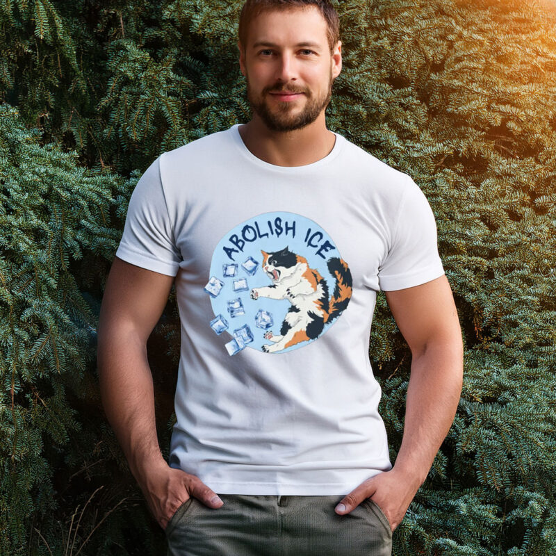Abolish ICE Cat Graphic Tee