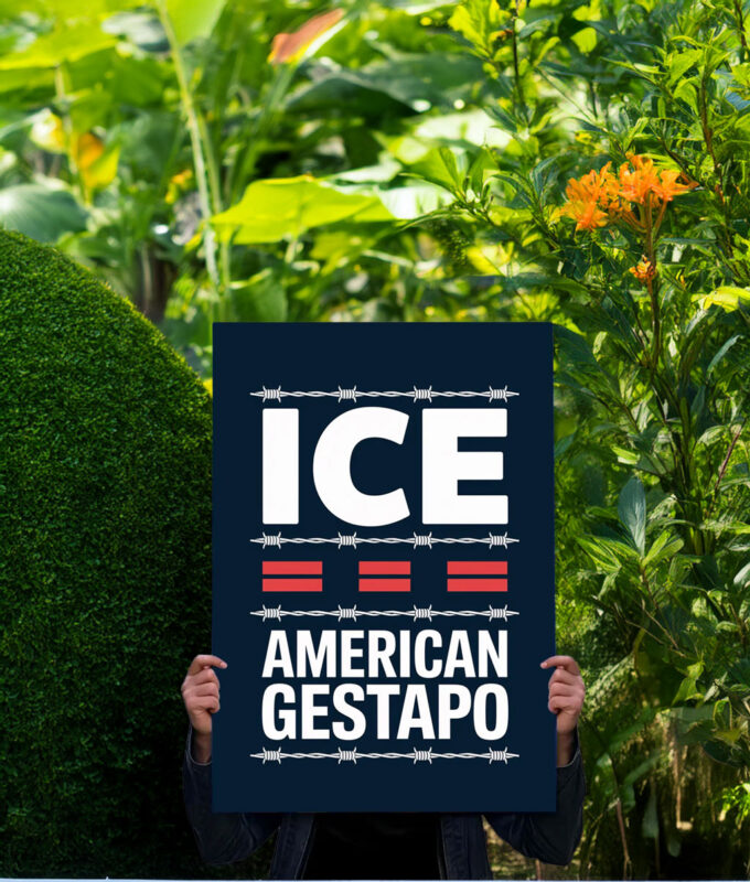 Abolish ICE Immigration Human Rights Yard Sign