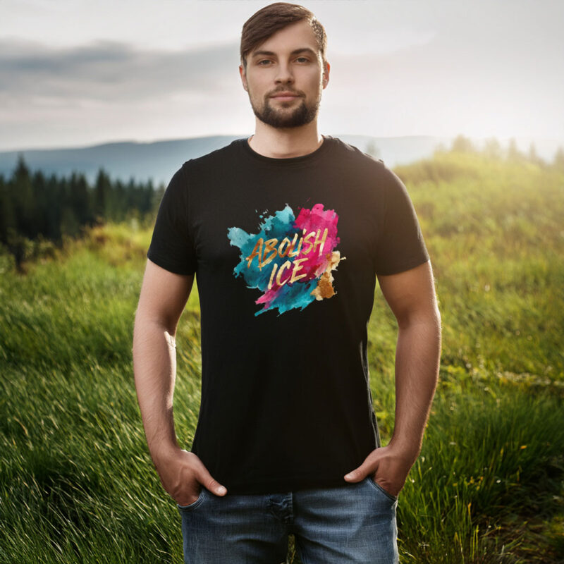 Abolish ICE Paint Splash Tee