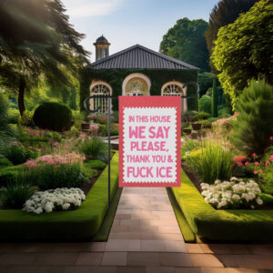 Abolish ICE Protest Sign Chinga La Migra Garden Flag