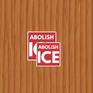 Abolish ICE Red Square Sticker