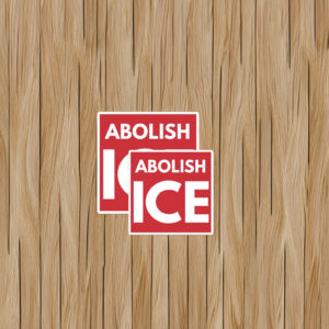 Abolish ICE Red Square Sticker