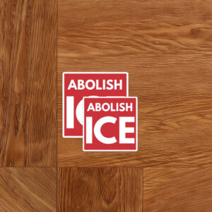 Abolish ICE Red Square Sticker