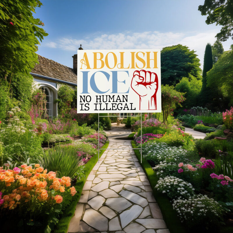 Anti ICE Protest Yard Sign
