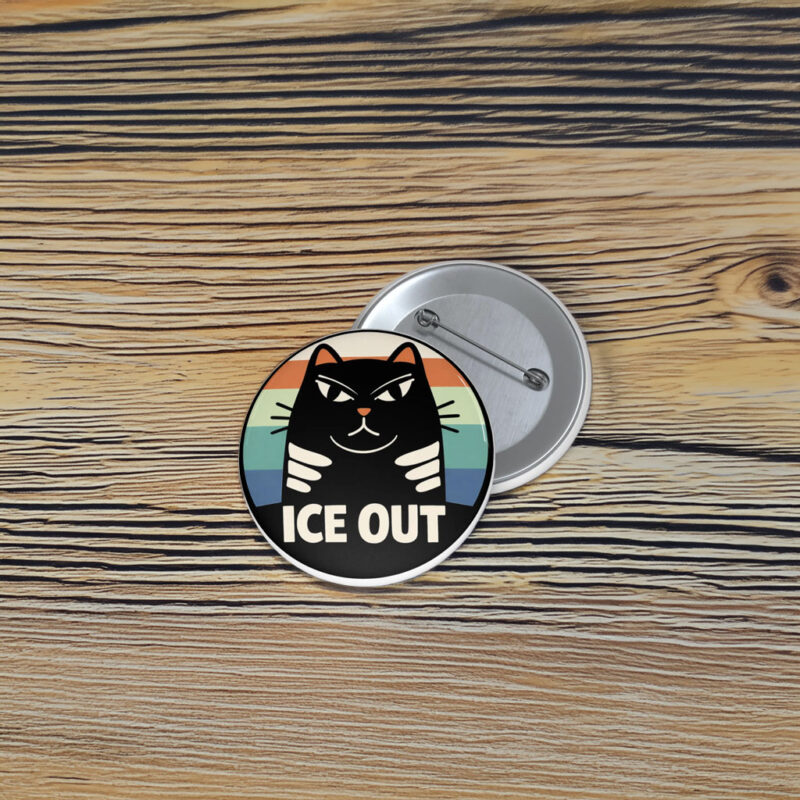 Black Cat Anti ICE Pin