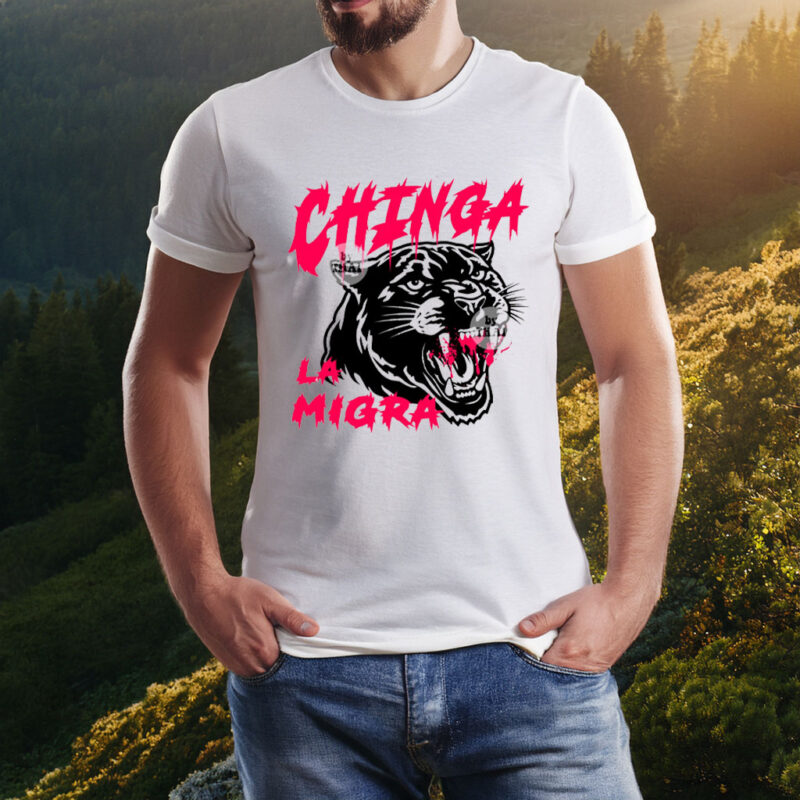 Chinga La Migra Black Leopard Political Protest Tee