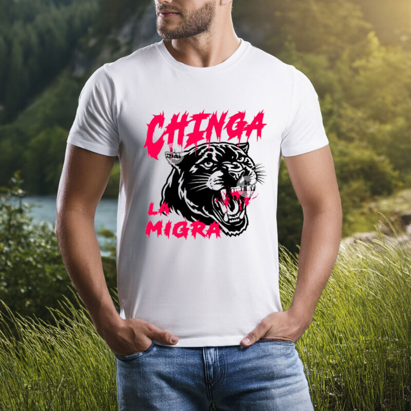 Chinga La Migra Black Leopard Political Protest Tee