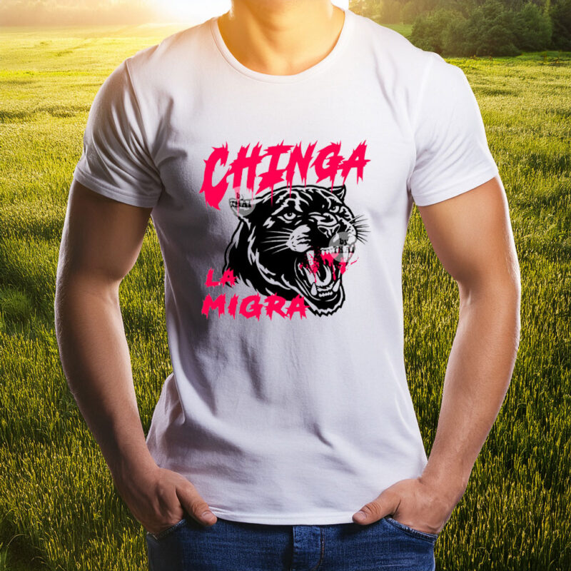 Chinga La Migra Black Leopard Political Protest Tee
