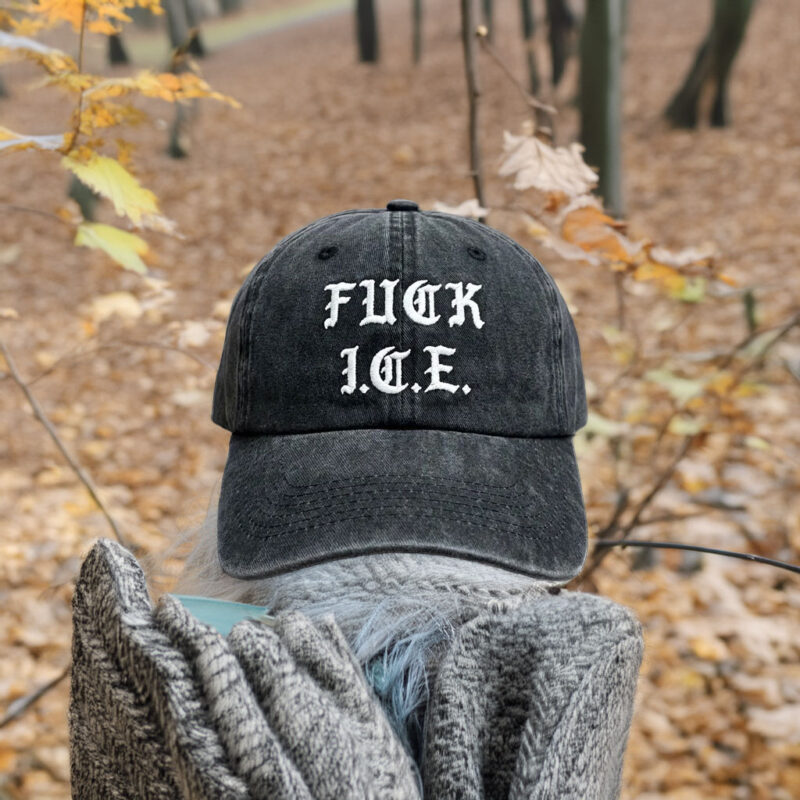 Embroidered Fck ICE Old English Hat