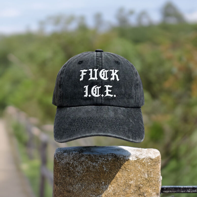Embroidered Fck ICE Old English Hat
