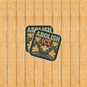 Floral Abolish ICE Sticker