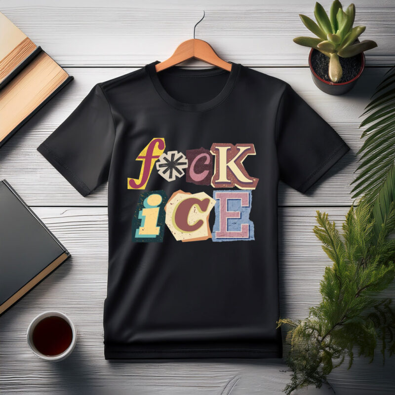 Fuck ICE Magazine Letters Unisex Comfort Colors Tee