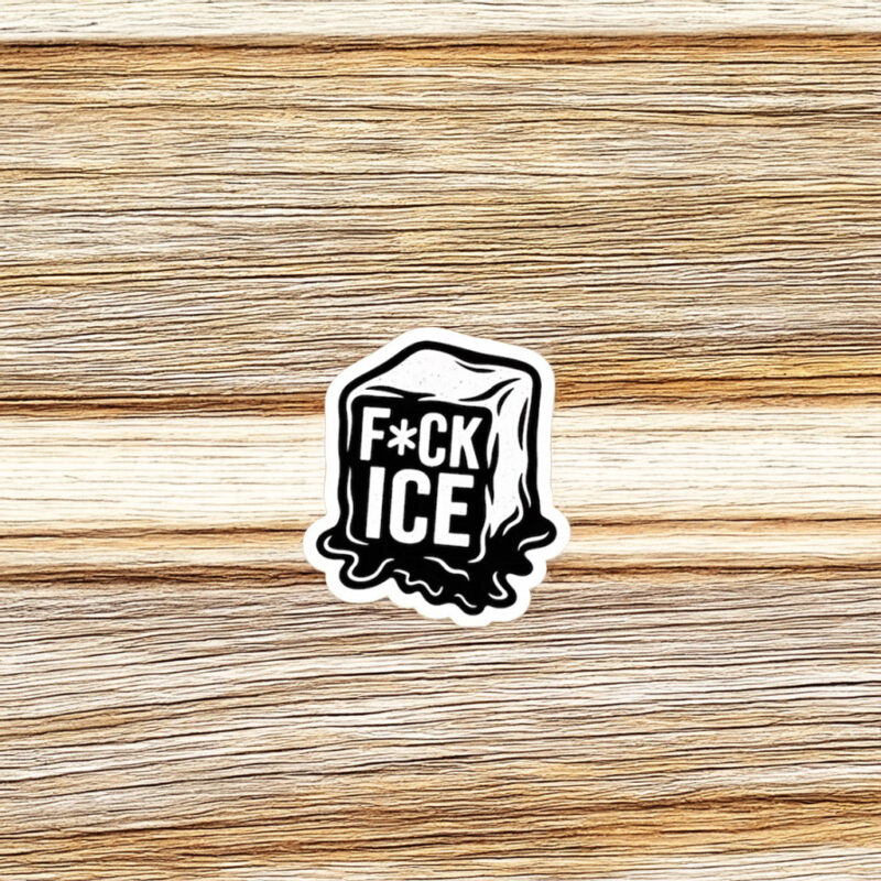 Fuck ICE Melting Black Sticker