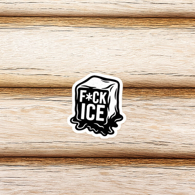 Fuck ICE Melting Black Sticker