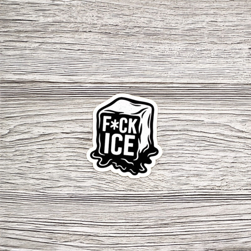 Fuck ICE Melting Black Sticker