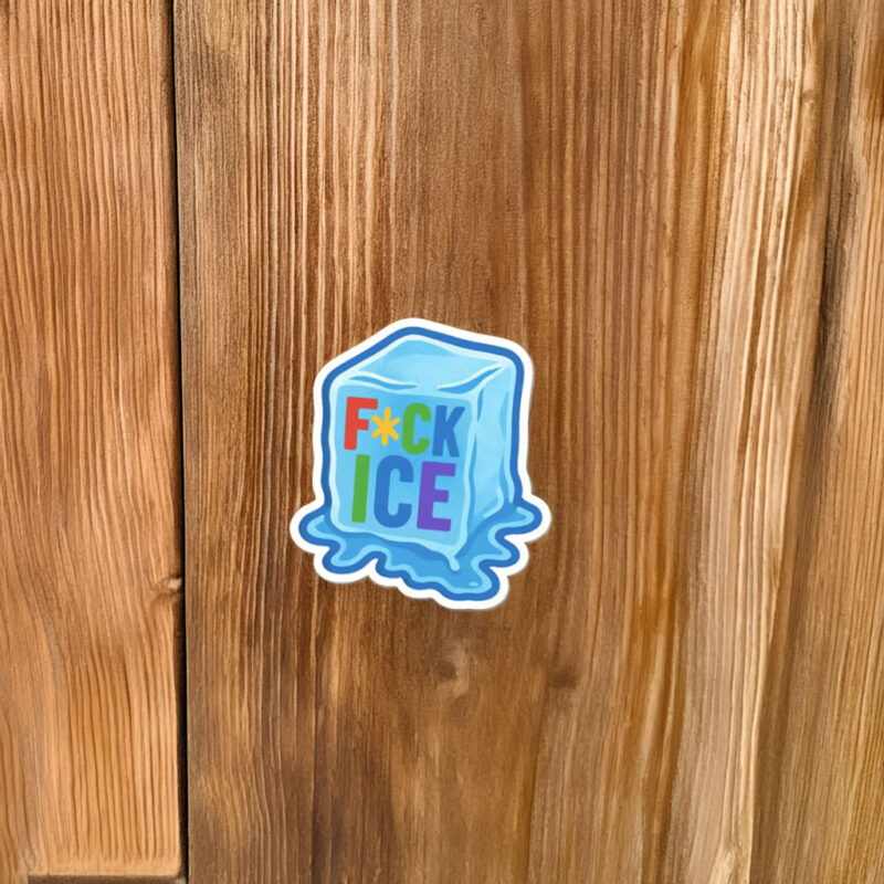 Fuck ICE Melting Cube Sticker