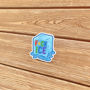 Fuck ICE Melting Cube Sticker
