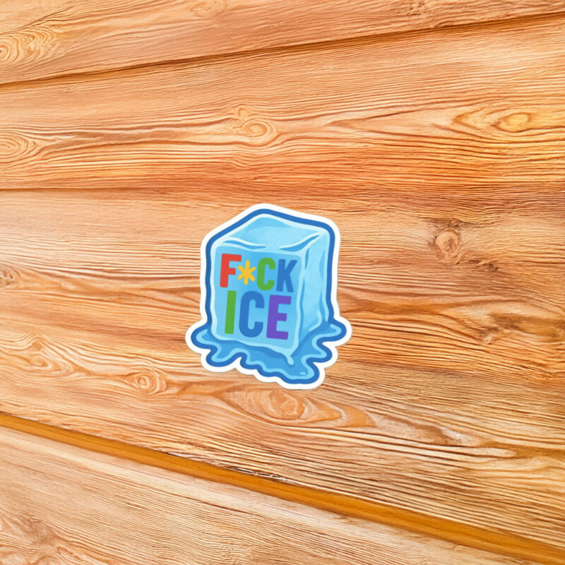 Fuck ICE Melting Cube Sticker