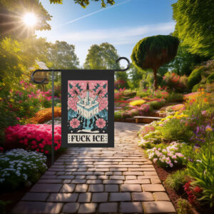 Fuck ICE Political Yard Flag