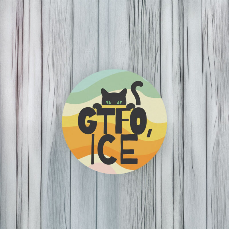 GTFO ICE Car Magnet Sticker