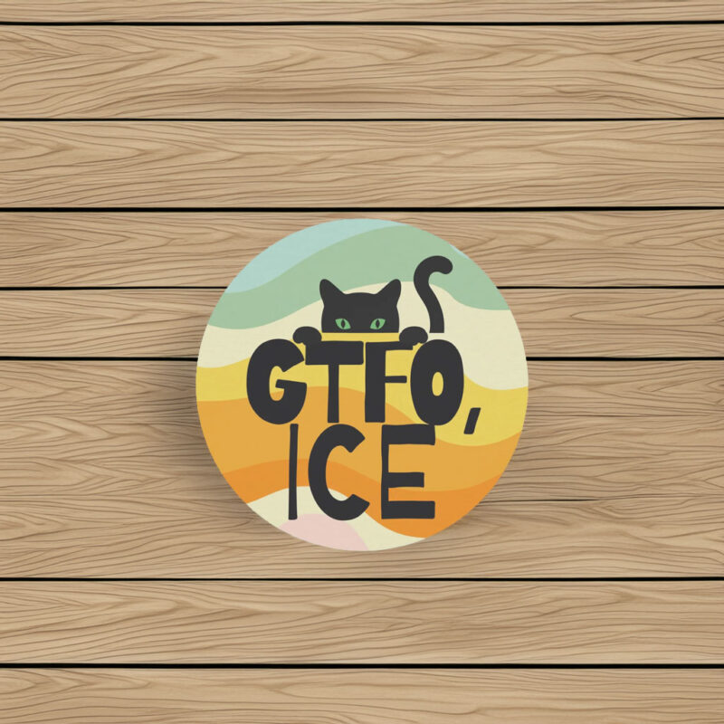 GTFO ICE Car Magnet Sticker
