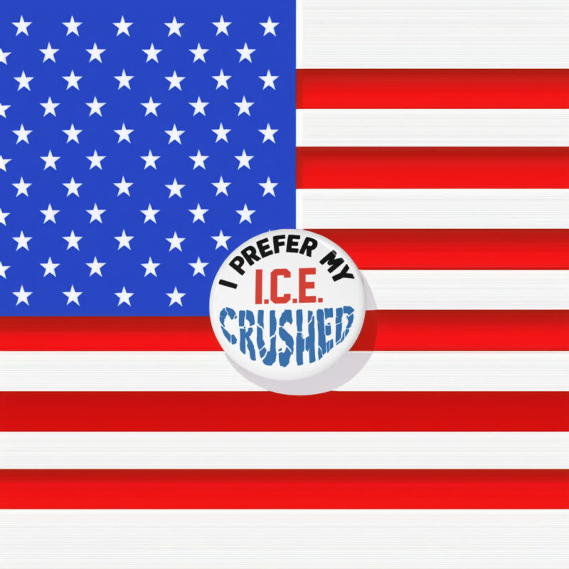 I Prefer My ICE Crushed – Anti‑ICE Protest Pin Button