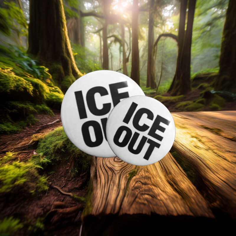 ICE OUT Protest Pin, Fuck ICE Button
