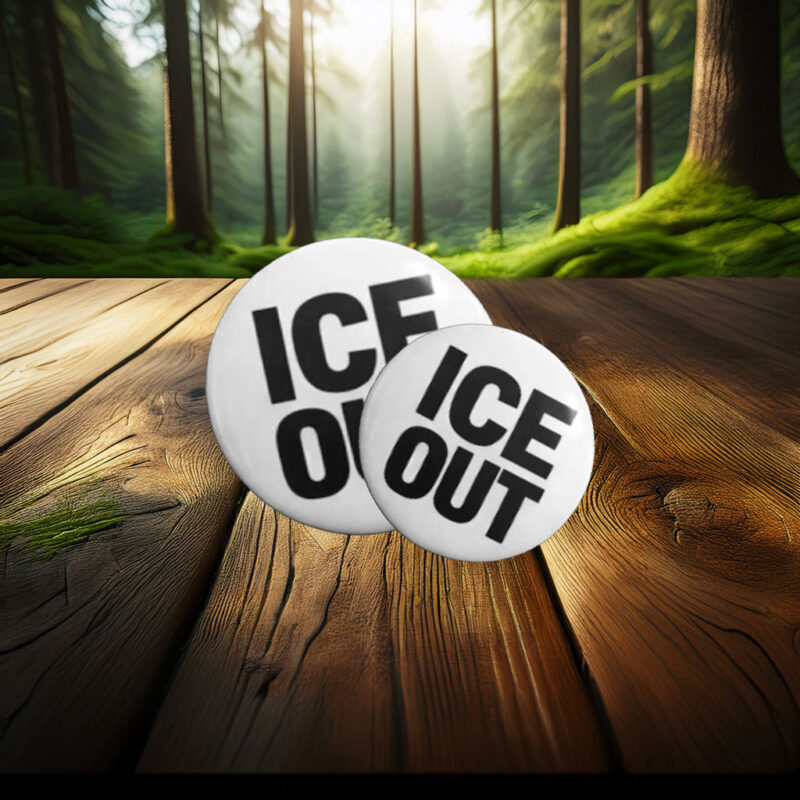 ICE OUT Protest Pin, Fuck ICE Button