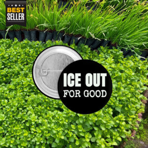 ICE Out For Good Pin Button