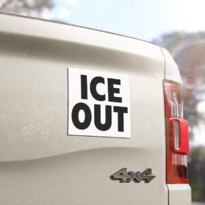 Ice Out Car Magnet Sticker
