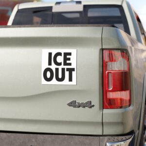Ice Out Car Magnet Sticker