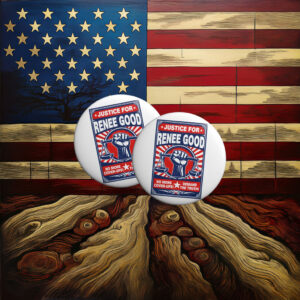 Justice for Renee Good Protest Pin Button
