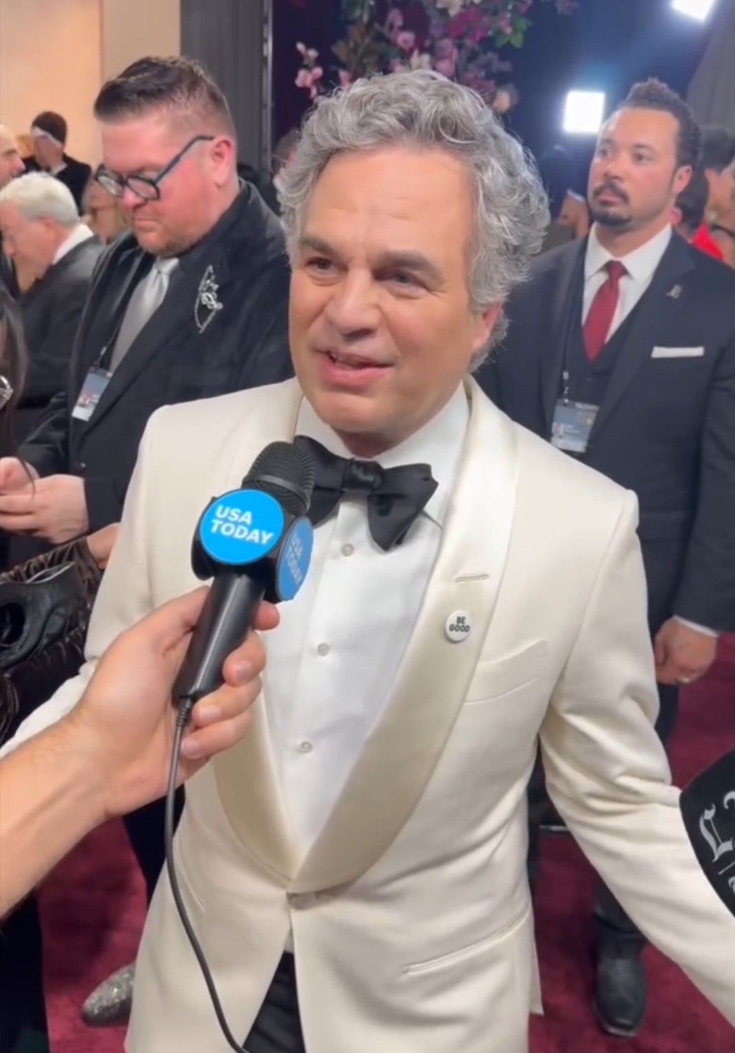 Mark Ruffalo BE GOOD Pin Button