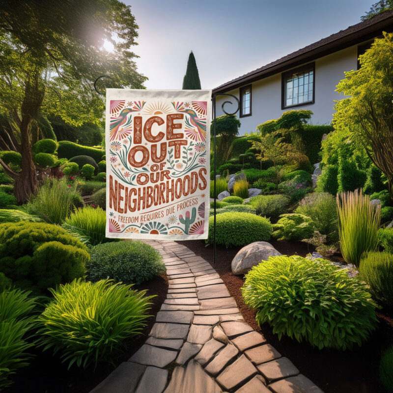 No Human Is Illegal Flag