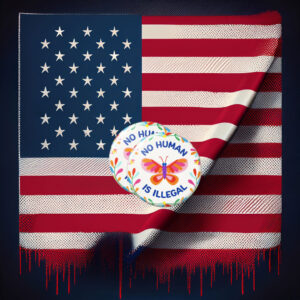 No Human Is Illegal Pin Button