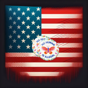 No Human Is Illegal Pin Button