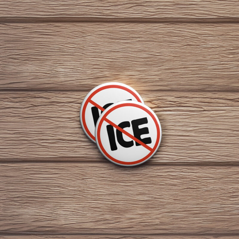 Stop ICE Protest Button