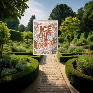 No Human Is Illegal Flag